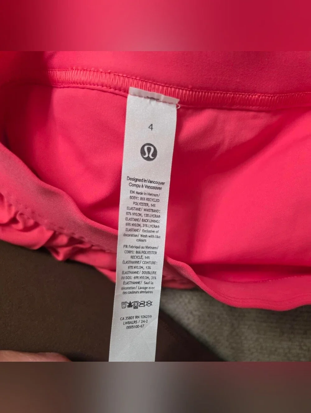 lululemon athletica Cherry Pink Pleated Skater Skirt